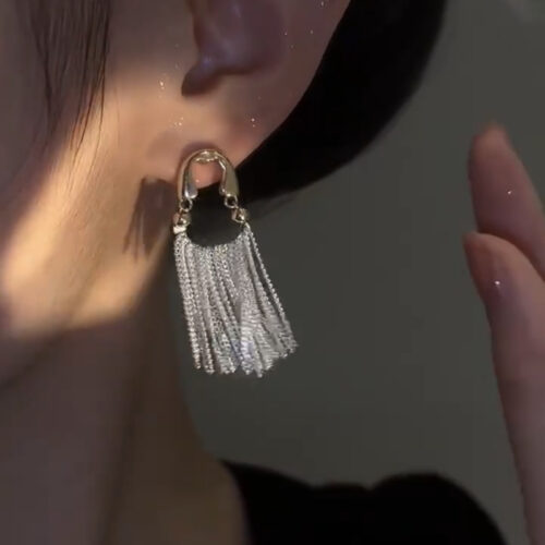 High-grade Tassel Earrings - Image 5