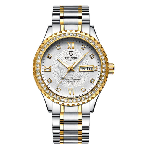 Couple Quartz Gold Diamond Minimalist Wristwatches - Image 2