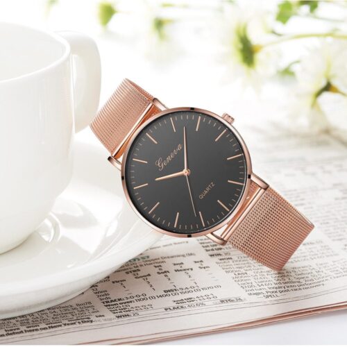 Women's Men Quartz Stainless Steel Wrist Bracelet Watches