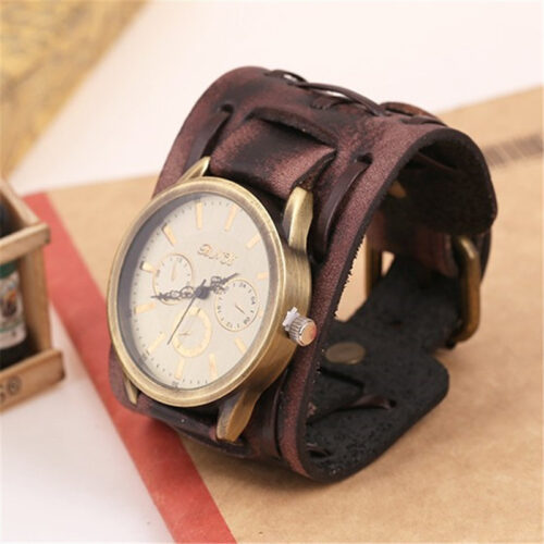 Punk  Cowhide Men's Wrist Watches - Image 4