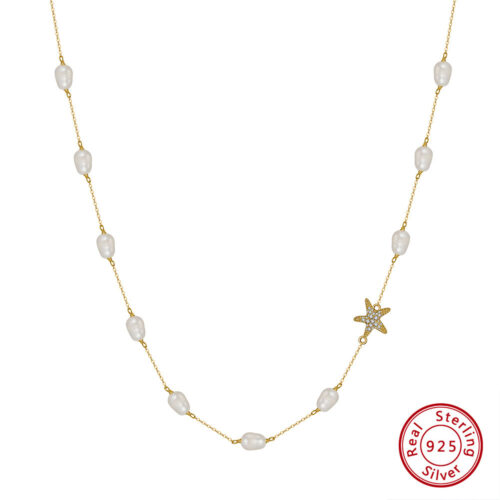 Pearl Starfish Beach Necklace Jewelry Women's Fashion - Image 3