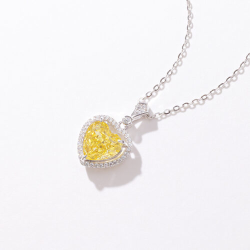 Yellow Diamond Sterling Silver Necklace