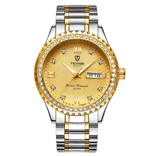 Couple Quartz Gold Diamond Minimalist Wristwatches - Image 5