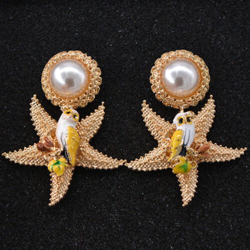 Starfish Pearl Earrings - Image 2