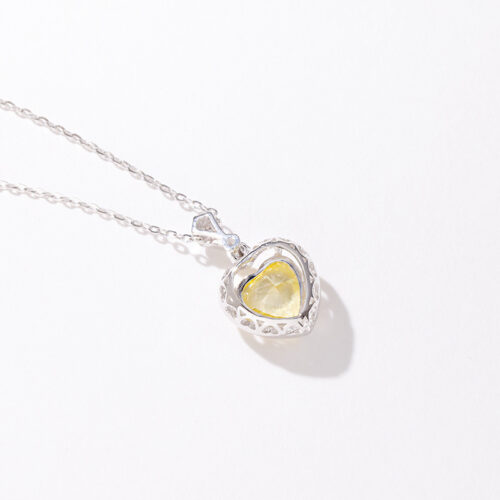 Yellow Diamond Sterling Silver Necklace - Image 2