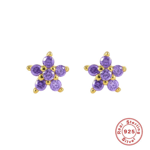 Color Diamond Snowflake Earrings - Image 7