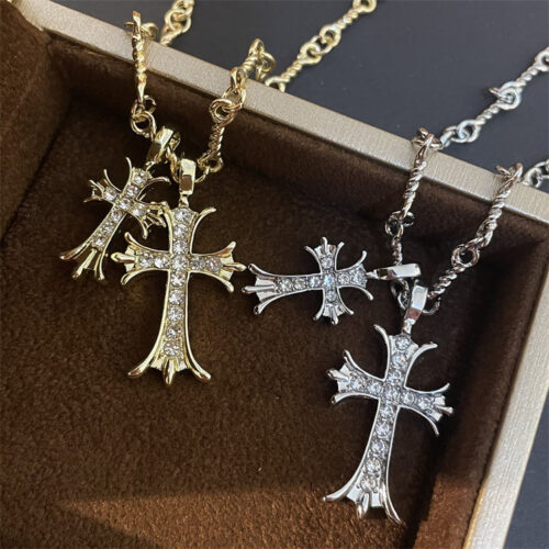 Fashion Jewelry Cross Long Necklace For Women All-match Sweater Chain - Image 4