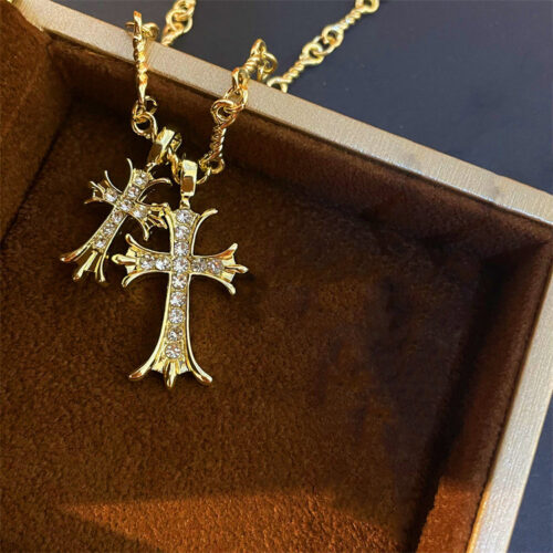 Fashion Jewelry Cross Long Necklace For Women All-match Sweater Chain - Image 6