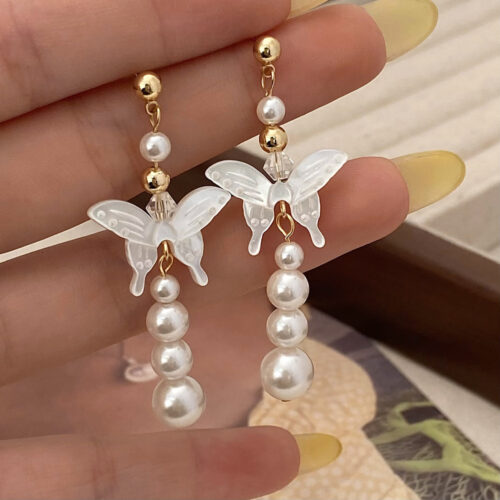 Earrings Female Natural Mother Shell Butterfly Pearl - Image 4